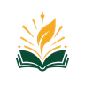 The Thrive Theory logo: an open book with a rising leaf